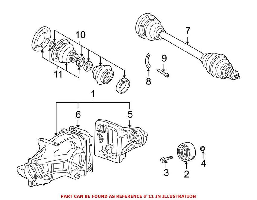 BMW CV Joint Boot Kit - Rear 33217504524